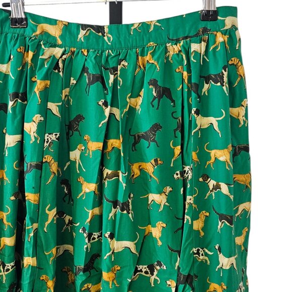 Anthropologie Maeve The Jacie Poplin Printed Maxi Skirt, Dog Pattern, Cotton, S - Picture 8 of 8